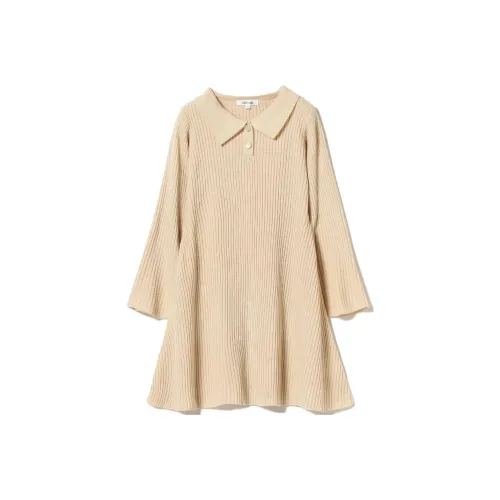 BEAMS Детское платье цвет сливочный