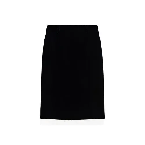 BEBE Черные Женские Повседневные Длинные Юбки