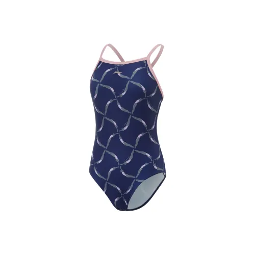 LINING Swimming Series Ван-Пис Купальник Женский Синий