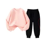 Розовый/Однотонный - Черный/Однотонный