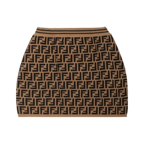 FENDI Черно-коричневый Kids Юбки