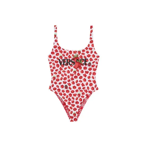 VERSACE FW24 One-piece Swimsuit Women's Red White
