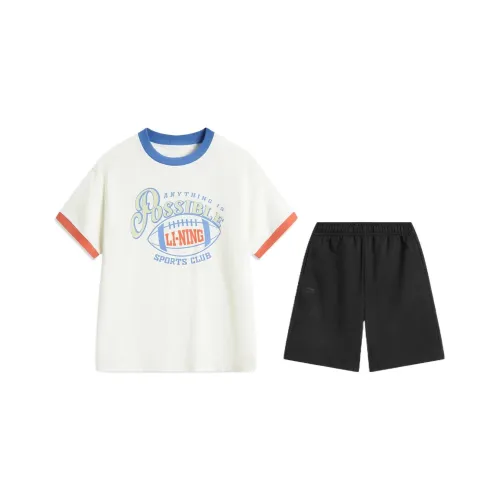 LINING YOUNG Повседневная спортивная одежда Sports Life Collection Айвори Черный Детский