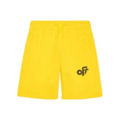 Off Белый SS22 Желтый Детские Шорты