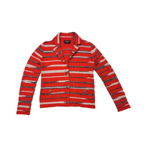 CHANEL 20S ROOF Коллекция Кашемир Свитер Женские Красный