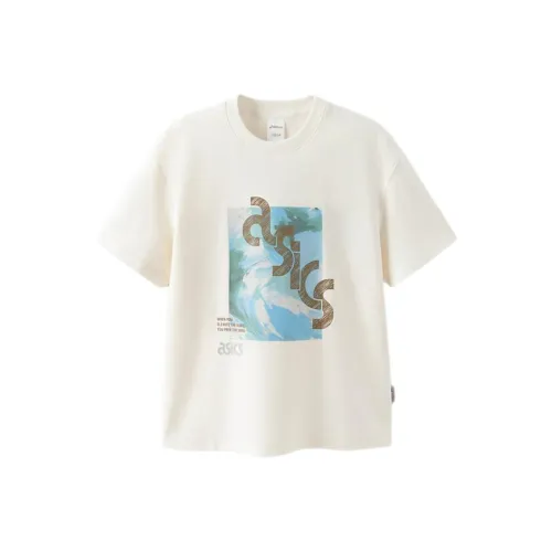 Asics Японский стиль Легкий тренд Рубашка Экрю Подростки