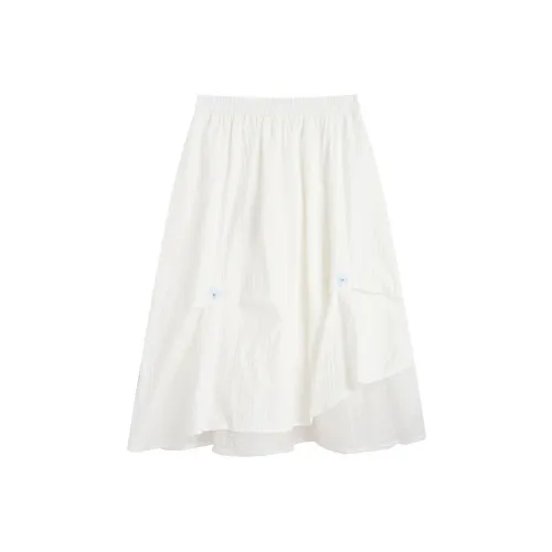 ZIHAN Повседневный Длинный Юбка Женские Sunshine Белый