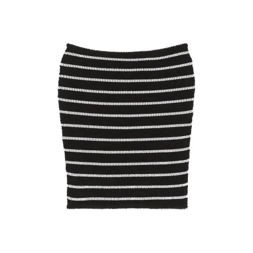 Victoria's Secret Платья и Юбки для плавания Женские Черно-белые Полосы