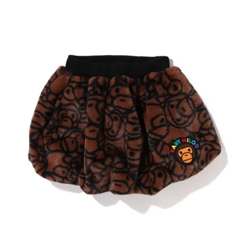 A BATHING APE Полный принт Умеренный Юбка Детский Кофе