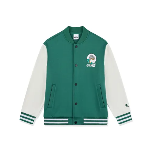 Школьный возраст QIAODAN Бейсбольная куртка Фантазийный зеленый