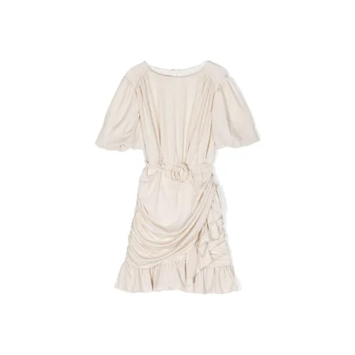 Blumarine Детское платье SS24 Светлый Бежевый Подростки