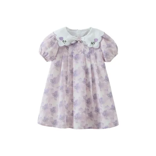 CICIIBEAR Детское платье цвет лаванда для малышей