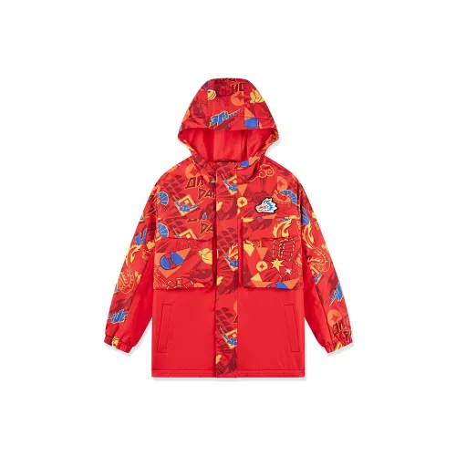 QIAODAN Тренчкот Newborn Красный Полный С принтом Newborn Красный Детский