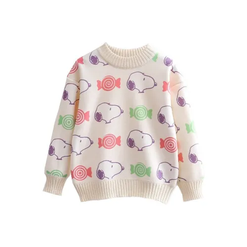 SNOOPY Свитер Конфетный цвет для детей 3-7 лет