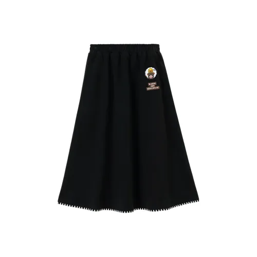B.Duck Повседневный Длинный Юбка Женские Черный