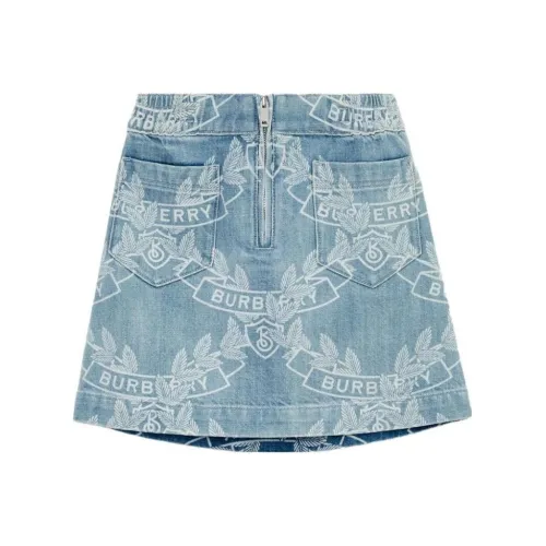 Юбка Burberry SS23 Светло-синяя Детская