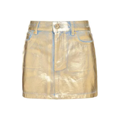 Paco Rabanne Джинсовые короткие юбки Женские Золото