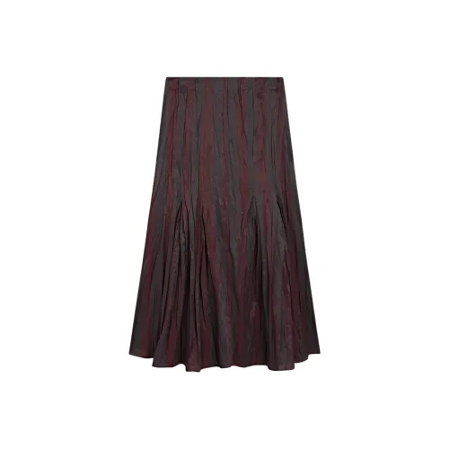 Massimo Dutti Повседневный Длинный Юбка Женские Красный