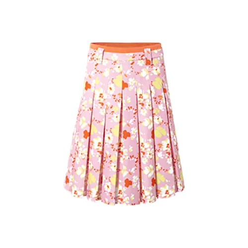 COVER TIME Повседневный Длинный Юбка Женские Розовый