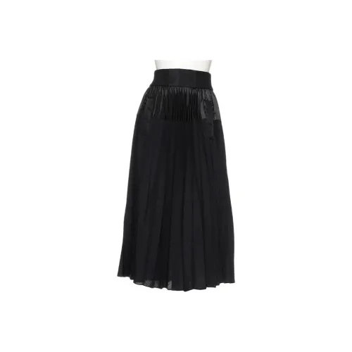 sacai Barneys New York Silver Seat Flagship Store 20th Anniversary Commemoration Series Черные Женские Повседневные Длинные Юбки