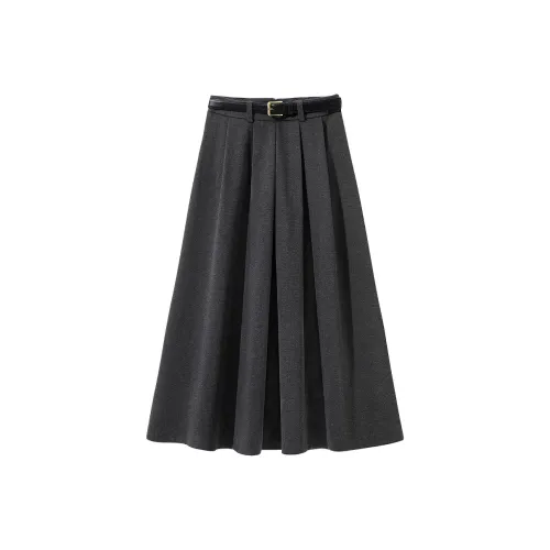 TOUCH Повседневный Длинный Юбка Женская Серый