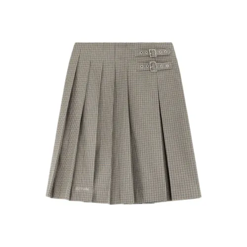 WE11DONE Бежевые Женские Повседневные Длинные Юбки