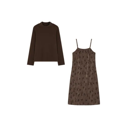 XWI Комплект с юбкой Женские Темный кофейный