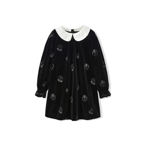 Mini Peace Детское платье черного цвета