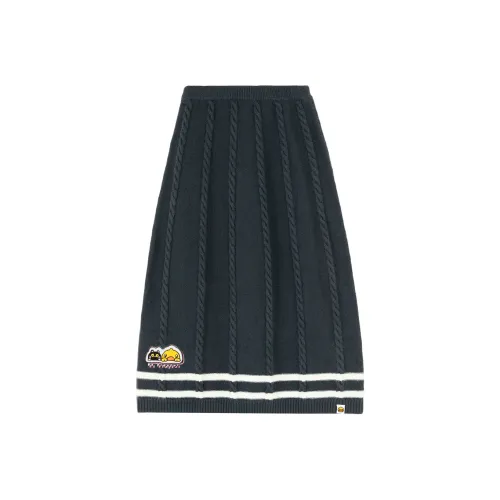 B.Duck Повседневный Длинный Юбка Женская Темно-Серый