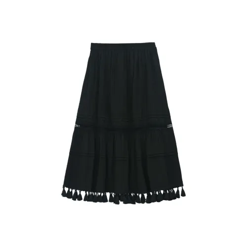 IT'Real SS25 Повседневный Длинный Юбка Женские Черный