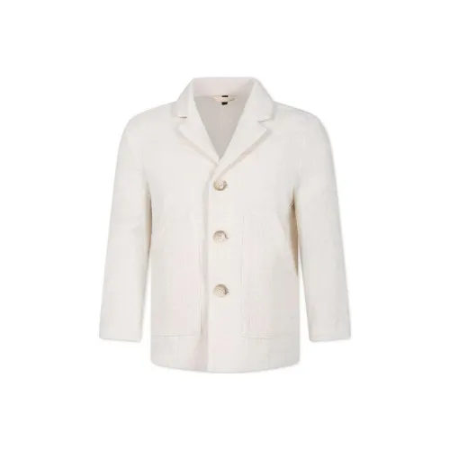 EMPORIO ARMANI Бизнес-костюм Пальто SS24 Айвори Белый Детский
