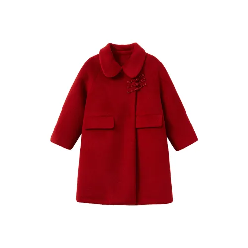 Ask Кирпично-красный Kids Шерстяное пальто