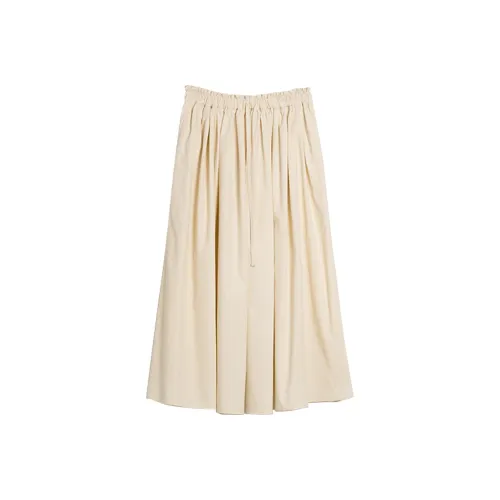 ZIMO Повседневный Длинный Юбка Женская Бежевая Абрикосовая