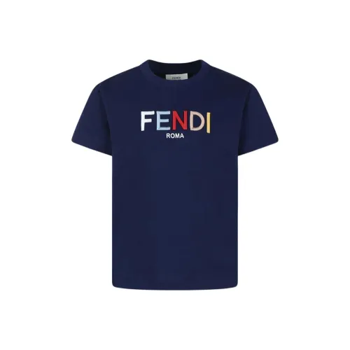 FENDI Blue Kids T-Shirts FENDI Синие Детские Футболки