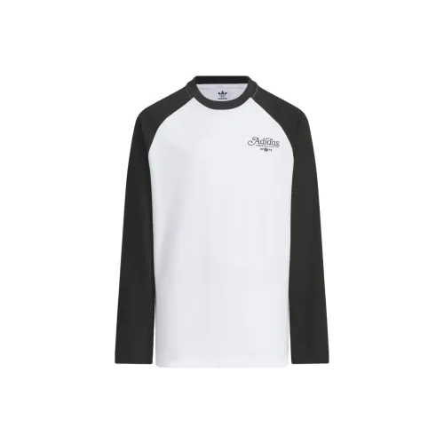 Adidas Originals LONG SLEEVE TOP T-Shirt Белый Черный Подростки