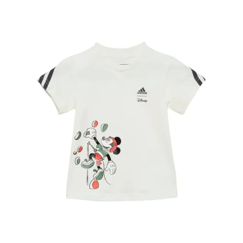 Adidas x Disney Mickey Mouse T-рубашка цвет экрю детская для детей от 3 до 7 лет