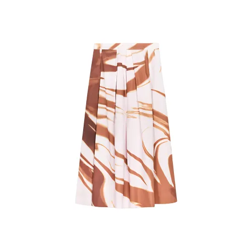 DRIES VAN NOTEN Коричневая Женская Повседневная Длинная Юбка