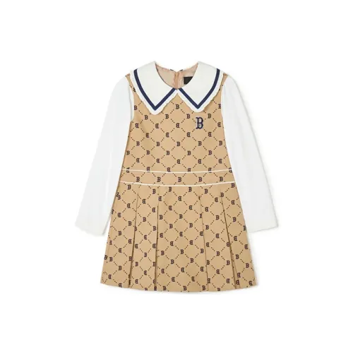 MLB KIDS Детское платье бежевого цвета