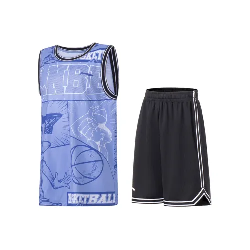 LINING YOUNG Повседневная спортивная одежда Баскетбол Ржаво-синий Черный Детский