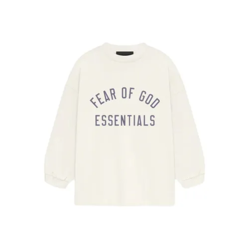 Fear Of God Essentials Kids Джерси Длинный рукав Т-рубашка Рубашка Слоновая кость Оболочка Дети 3-7 лет