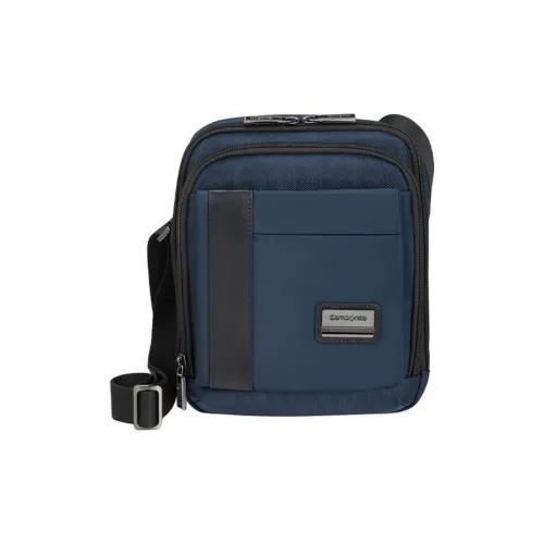 SAMSONITE Ткань Сумка через плечо Средняя Мужская Синяя