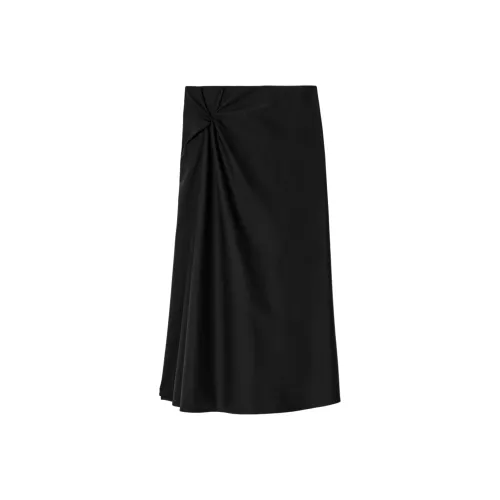 COS Повседневный Длинный Юбка Женские Черный