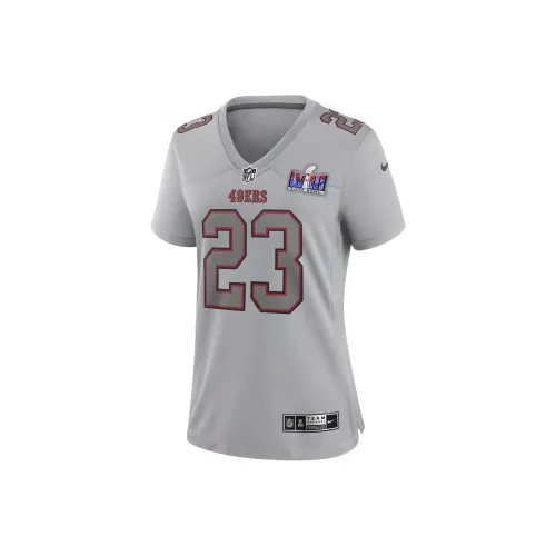 nike Christian McCaffrey San Francisco 49ers Супер Боул LVIII Футбол Джерси Женские Серый