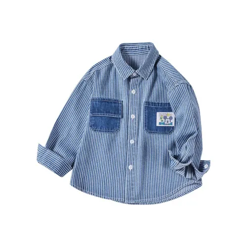 Дисней Синие Детские Джинсовые Рубашки