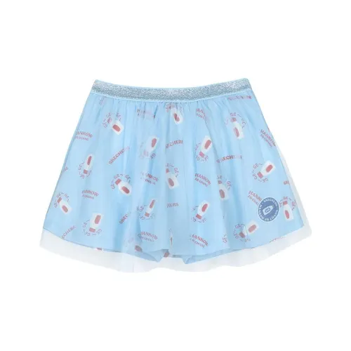 Skechers Hankou No. 2 Factory Joint Series Юбка Детский The Синий Background Drink Узор IS Full OF Prints