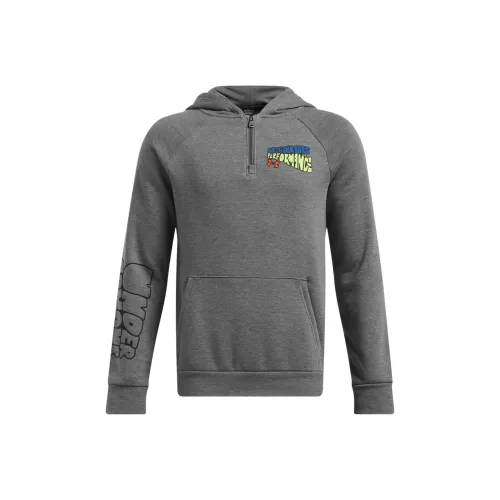 Under Armour Rival Fleece Эскиз Пачка ¼Zip Толстовка Серый Подростки