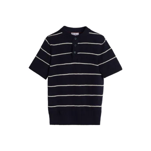 Brunello Cucinelli Морской синий Kids Свитеры