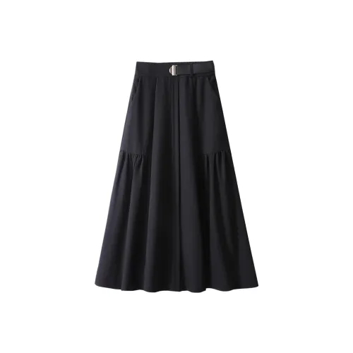 Cypress House Повседневный Длинный Юбка Женские Черный