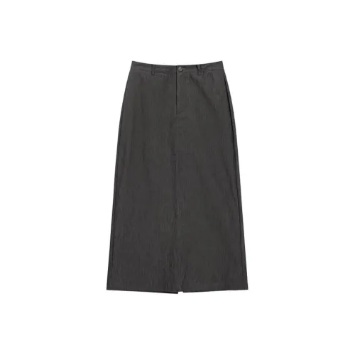 Fragment Casual Long Skirt Women's Dark Gray