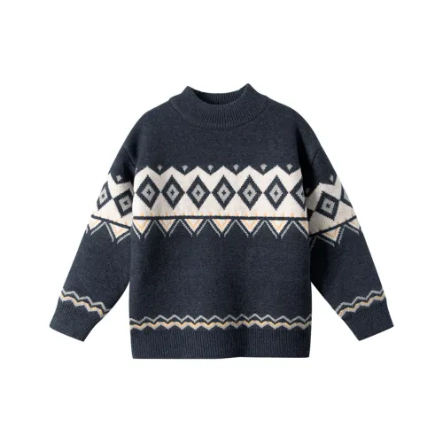 ULOVAZN Винтаж Цветовой блок Геометрический Ткань окрашенная в пряжу Жаккард Теплоизоляционный Для Warmth Детский